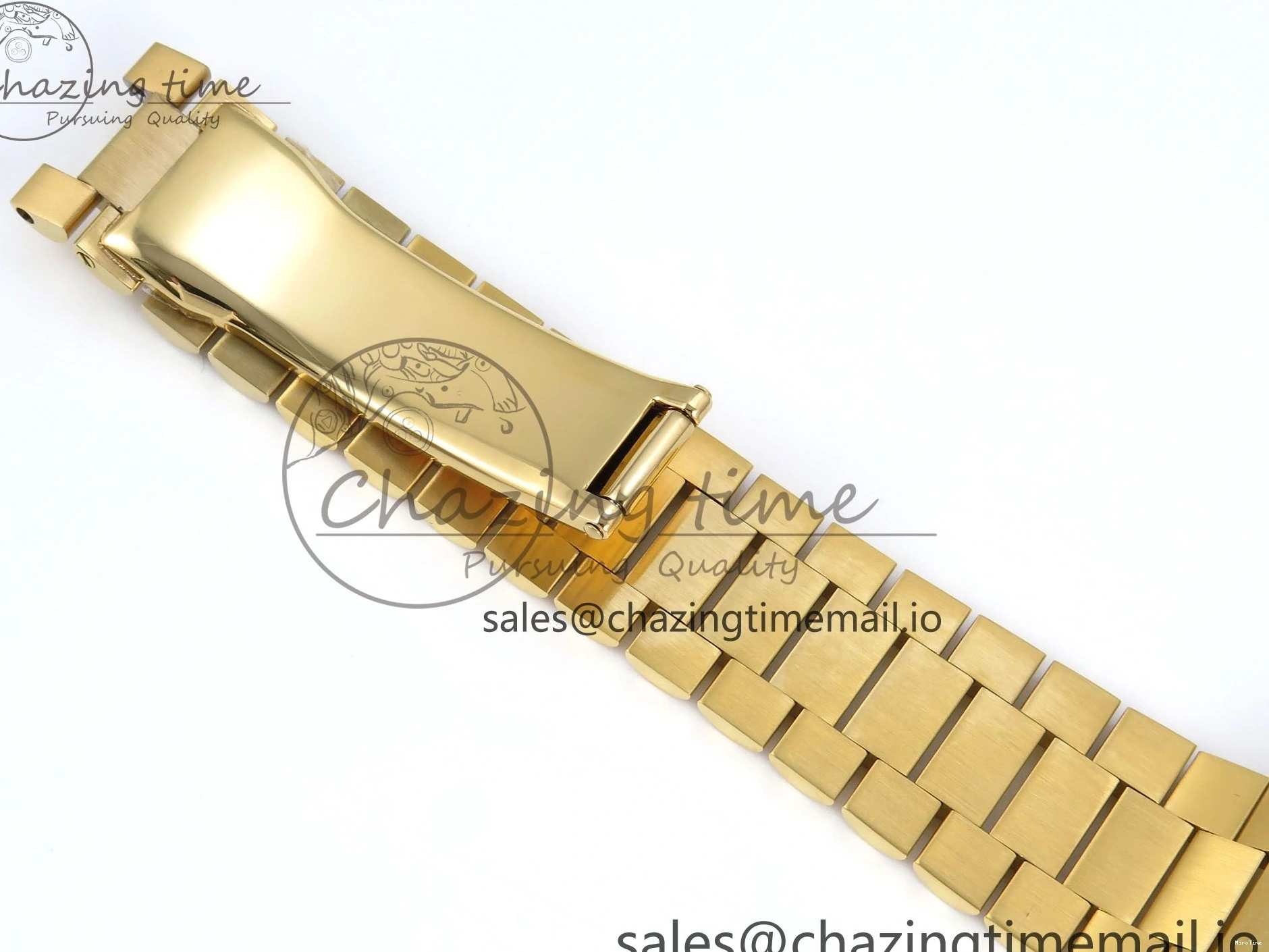 MiroTime 0129 Contemporary Day Date 128238 36mm YG KF 1:1 Best Edition YG Crystal Dial On President Bracelet A2836 (Gain Weight) 646